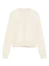 Marine Serre Cardigan With Jacquard Moon Motif In White