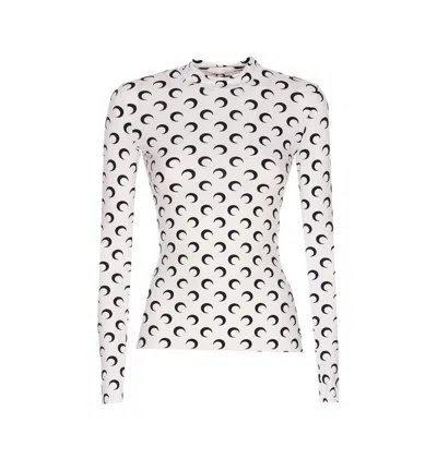 Marine Serre Sweaters In White