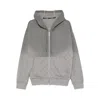 Marine Serre Gray Faded Moon Sleeve Hoodie In Gray