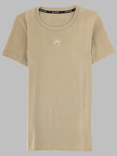 Marine Serre Moon Baby Fit Crescent T-shirt In Brown