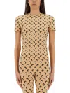 Marine Serre All-over Printed Moon Pattern T-shirt In Multi