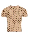 Marine Serre T-shirt "moon" In Neutral