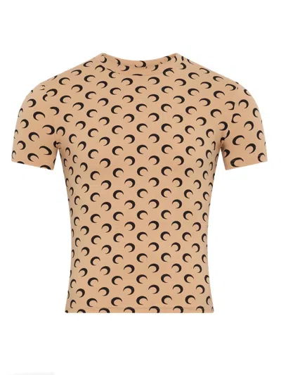 Marine Serre T-shirt "moon" In Neutral