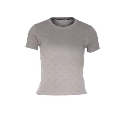 Marine Serre Moon Print Crewneck Top In Gray
