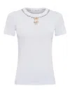 Marine Serre Chain Necklace Print Cotton T-shirt In White