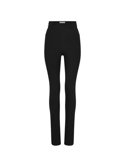 Marine Serre Tailored Slim-flim Pant With Sculptural Seam Lines In Black