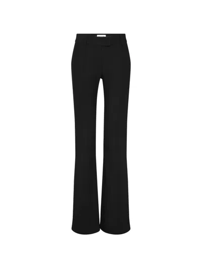 Marine Serre Tailored Wool Flare Pants In Black