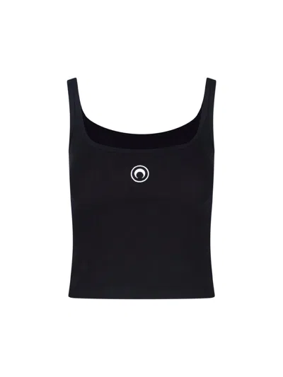 Marine Serre Tank Top Moon In Black