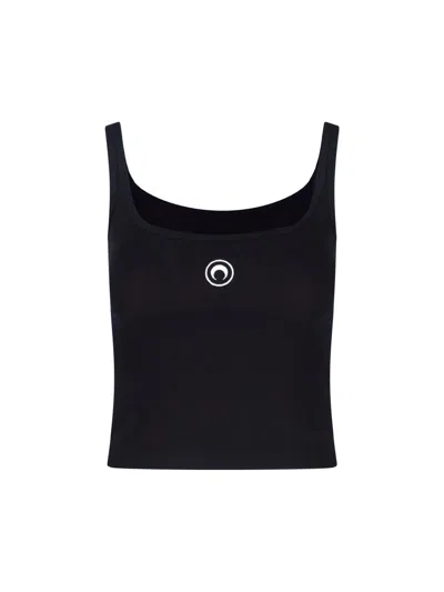 Marine Serre Tank Top "moon" In Black