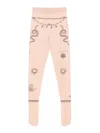 Marine Serre Tattoo-printed Jersey Tights In Beige