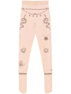 Marine Serre Tattoo-printed Jersey Tights In Neutrals