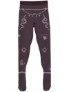 Marine Serre Tattoo-print Leggings In Brown