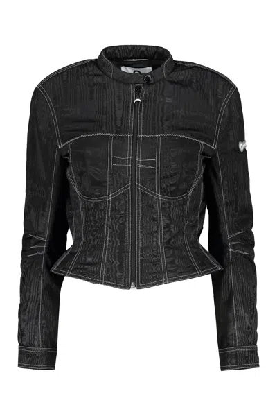 Marine Serre Techno Fabric Jacket In Black