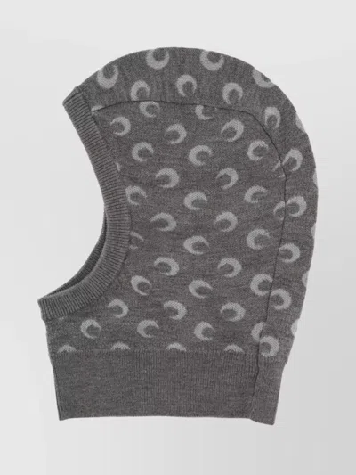 Marine Serre Textured Hat Ribbed Pattern In Gray