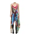 Marine Serre Thin Shoulder Strap Dress In Multicolor