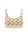 Marine Serre All Over Moon Bra In All Over Moon Black On Tan