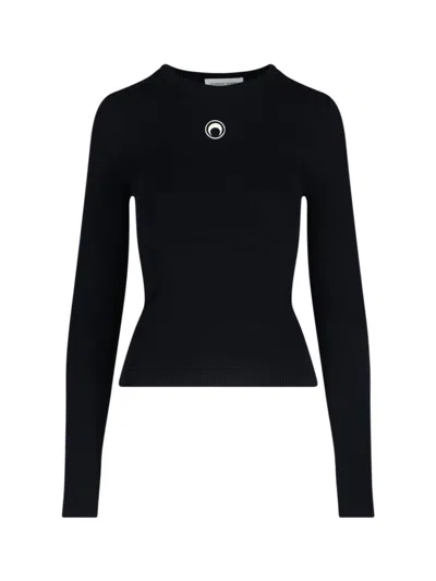 Marine Serre Top In Black