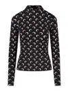 Marine Serre Moon All-over Slim Top In Black