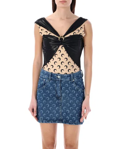 Marine Serre Top In Black