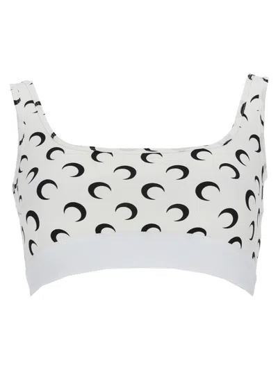 Marine Serre Top Bra "moon" In White
