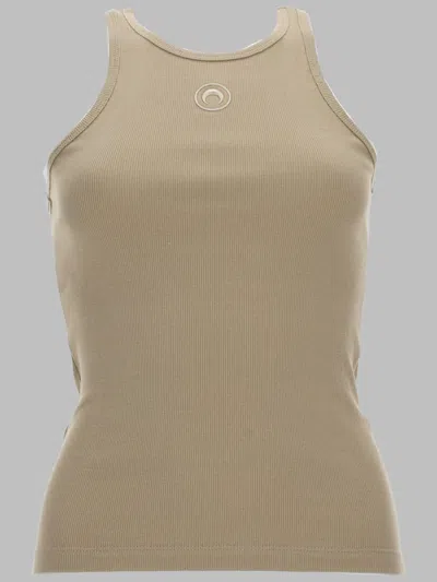 Marine Serre Top Con Logo "moon" In Green