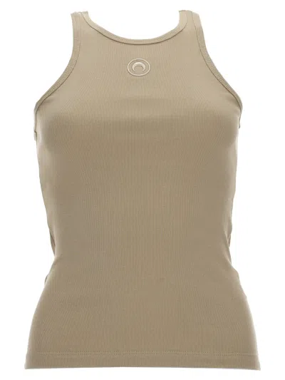 Marine Serre Top Con Logo "moon" In Neutral