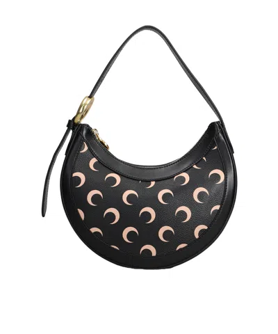 Marine Serre Top Handle Shoulder Bag In Black