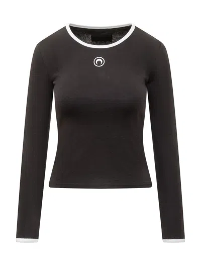 Marine Serre Top Marine Greenhouses Cotton Two-tone In Black