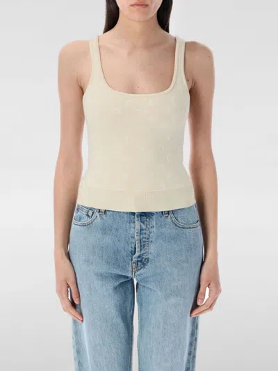 MARINE SERRE TOP MARINE SERRE WOMAN COLOR BEIGE,G90324022