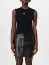 Marine Serre Women's Black Moon-embroidered Sleeveless Stretch-knit Top In Schwarz