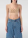 Marine Serre Moon Printed Sports Bra In Brown