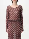 Marine Serre Top  Woman Color Brown