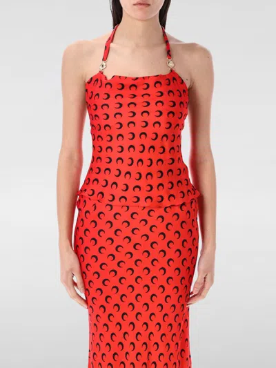 MARINE SERRE TOP MARINE SERRE WOMAN COLOR RED,G87157014