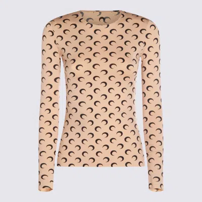 Marine Serre Top Marrone In Brown