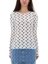Marine Serre Moon Round Neckline Top In White