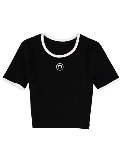 Marine Serre Top "moon" In Black