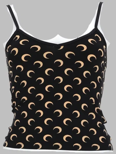 Marine Serre Moon-print Tank Top In Black