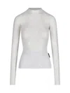 Marine Serre Recycled Mesh Flock Second Skin Highneck Top