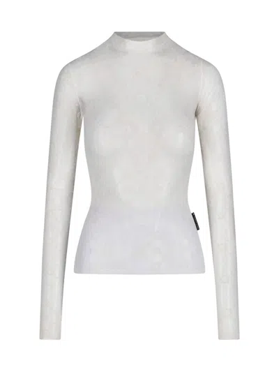 MARINE SERRE TOP MOONOGRAM MESH FLOCK