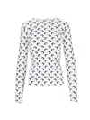 Marine Serre Second Skin Moon Crewneck Top In White
