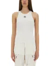 Marine Serre Top With "moon" Logo In White