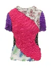 Marine Serre Popcorn Patchwork T-shirt In Multicolor