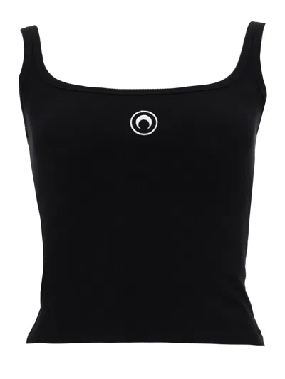 Marine Serre Tops With Logo In Black
