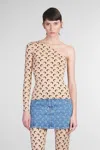 Marine Serre Topwear In Beige