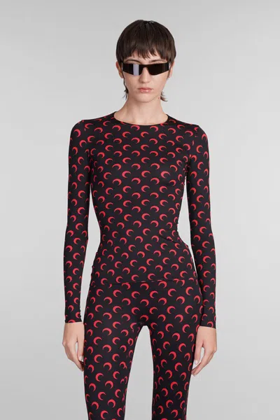 Marine Serre Black All Over Moon Jumpsuit