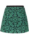 Marine Serre Towels Jacquard Mini Skirt In Grün