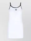 Marine Serre Trimmed Knee Length Dress With Spaghetti Straps