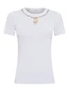 Marine Serre Trompe L Il Jewelry White Jersey Baby Fit T-shirt In White