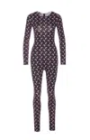Marine Serre Printed Bodysuit In Black