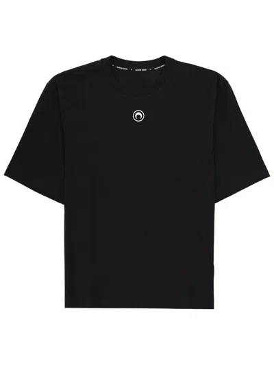 Marine Serre T-shirt In Jersey In Black